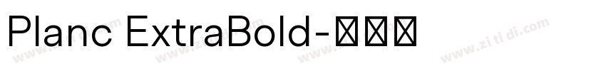 Planc ExtraBold字体转换